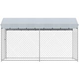 Vanjski kavez za pse s nadstrešnicom 382 x 192 x 225 cm | shoptok.hr