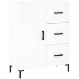  Visoka komoda bijela 69,5x34x180 cm konstruirano drvo Slike