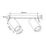 Brilagi Ugradno stropno svetlo SELE 2xGU10/30W/230V belo | Eponuda.com