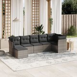  7-dijelni set vrtnih sofa sivi od poliratana | shoptok.hr