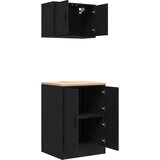  Garažni ormarići 2 kom crni od konstruiranog drva | shoptok.hr