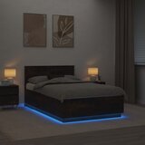  Krevetna konstrukcija S LED lampica Dimljeni hrast 120 x 200 cm | shoptok.hr