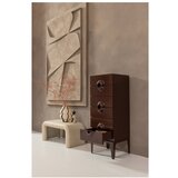 WOOOD Kremno bele mizice v kompletu 2 ks v kamnitem dekorju 42x92 cm Stani – | Shoptok.si