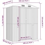  Vrtno spremište antracit 192x108x223 cm od pocinčanog čelika | shoptok.hr
