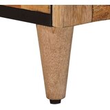  Kreveta s pohranom Prirodna 60 x 33 5 x 75 cm Čvrsto drvo manga - Prirodna | shoptok.hr
