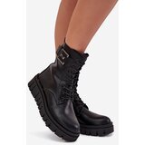 Boto Women's platform ankle boots with decorative detail insulated black Lyrana | Shoptok.si