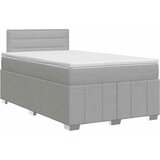  Boxspring krevet s madracem Svjetlosiva 120 x 190 cm Tkanina | shoptok.hr