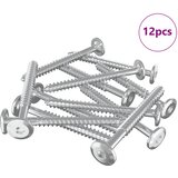  Drvene vijake 12 pcs Srebrno M6 x 70 mm Čelik | shoptok.hr