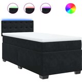 vidaXL Box spring krevet s madracem crni 90x190 cm baršunasti | shoptok.hr