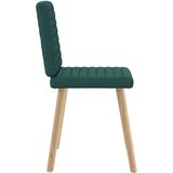  Jedilni stoli 6 kosov temno zeleno blago, (21828483) | Shoptok.si