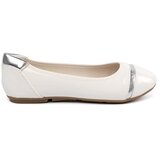 Shelvt White ballerinas with silver decoration | shoptok.hr