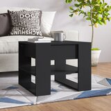 vidaXL Klubska mizica črna 55,5x55x45 cm konstruiran les Cene