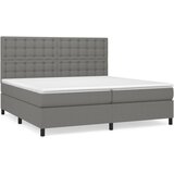  Krevet s oprugama i madracem tamnosivi 200 x 200 cm od tkanine | shoptok.hr