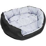 vidaXL Dvostrani perivi jastuk za pse sivo-crni 85 x 70 x 20 cm | shoptok.hr