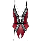 Abierta Fina otvoreni body s podvezicama (crno-crveni) - L | shoptok.hr