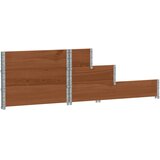 Povišena gredica s 3 razine smeđa 120 x 80 cm masivna borovina | shoptok.hr