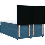 vidaXL Krevet s oprugama i madracem tamnoplavi 140x200 cm baršunasti | shoptok.hr