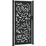  Vrtna vrata crna 100x200 cm čelična dizajn plamena | shoptok.hr