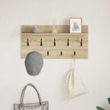 vidaXL Vješalica za kapute na zidu sonoma hrast 80 x 40 x 12 cm | shoptok.hr