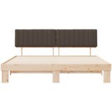  Krevetni okvir s tapiciranim uzglavljem Sivo-smeđa 200 x 200 cm | shoptok.hr