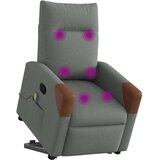 vidaXL Masažni naslanjač s funkcijo vstajanja temno sivo blago | Shoptok.si
