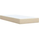  Krevet s oprugama i madracem krem 90 x 190 cm od tkanine | shoptok.hr