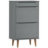 Maison Chic Omarica za obutev - Kopa za čevlje MOLDE siva 59,5x35x103 cm trdna borovina, (21776189) Cene
