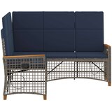  Vrtni set sofe za opuštanje Podesiva Siva i tamnoplava | shoptok.hr