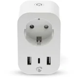 Vtičnica s povezavo Wi-Fi in priključki USB-A / USB-C Wattmeter 3680W Type E Francija, (5000310023)