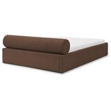 Ropez Smeđi tapecirani bračni krevet s prostorom za odlaganje s podnicom 200x200 cm Cille – | shoptok.hr