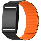 INF Silikonski magnetni nadomestni pašček za Polar Loop — 26cm x 2.2cm Black Orange, (5000264460) | Shoptok.si