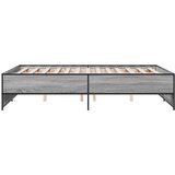  Okvir kreveta boja hrasta 135x190cm konstruirano drvo i metal | shoptok.hr