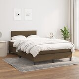The Living Store Box spring postelja z vzmetnico temno rjav 120x200 cm blago - Box Spring Postelja, (21517846) Cene