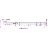  Vrtna ograda s vrhom koplja Čelik 1781,5 x 120 cm Crna | Eponuda.com