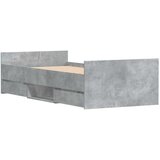  Kreveta s uzglavljem i podnožjem boja betona 100 x 200 cm | shoptok.hr