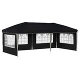vidaXL Rastezljivi šator za svadbe - šator za zabave 575 x 289 x 245 cm Antracit - Antracit s 4 bočna zida | shoptok.hr
