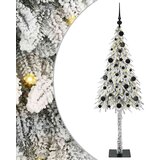 vidaXL Božično drevo med 150 LED z stojalom Bela 150 cm PE in jeklo | Shoptok.si