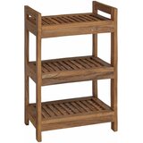 vidaXL Polica za kopalnico Naravna 45 x 30 x 71 cm Trden tikov les, (5000246091) | Shoptok.si