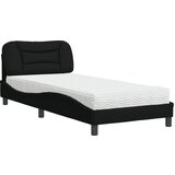  The Living Store Postelja z vzmetnico črna 80x200 cm blago - Postelja, (21499733) | Shoptok.si