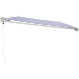 Tenda na uvlačenje plavo-bijela 5 x 3 m od tkanine i aluminija | Eponuda.com