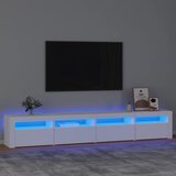 TV ormarić s LED svjetlima bijeli 240x35x40 cm Cijene