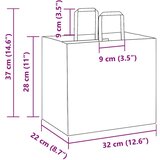  Papirnate vrećice 50 kom s ručkama plave 32x22x28 cm | shoptok.hr