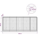  Gabion s žicom debljine 3 5 mm i mrežom 5x10 cm 250x50x100 cm - 50 cm 100 cm 250 cm | shoptok.hr