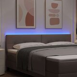 LED glava kreveta S LED lampica Sivo-smeđa 180 cm Poliester | shoptok.hr