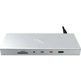 USB 4 Dock Mercury priključna postaja srebrne barve