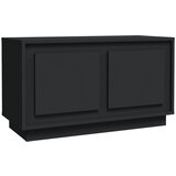 Maison Chic TV omarica - TV enota - Televizijska omarica črna 80x35x45 cm inženirski les, (21699188) Cene