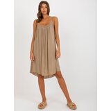 Och Bella Dress-TW-SK-BI-81541.31-dark beige | Eponuda.ba