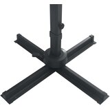 vidaXL Stranski senčnik LED in aluminijast drog 400x300 cm antraciten | Shoptok.si