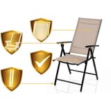 Sofotel SO-983 sklopive vrtne stolice, set od 2, bež | shoptok.hr