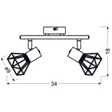 SPOT STROPNI REFLEKTOR Verve 9/34/18 cm E14 | Shoptok.si